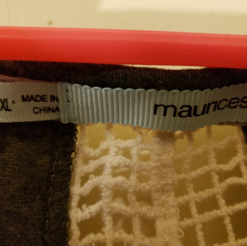 Maurices Chevron front lace back